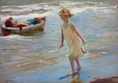 Menina na praia, Valência de Joaquín Sorolla